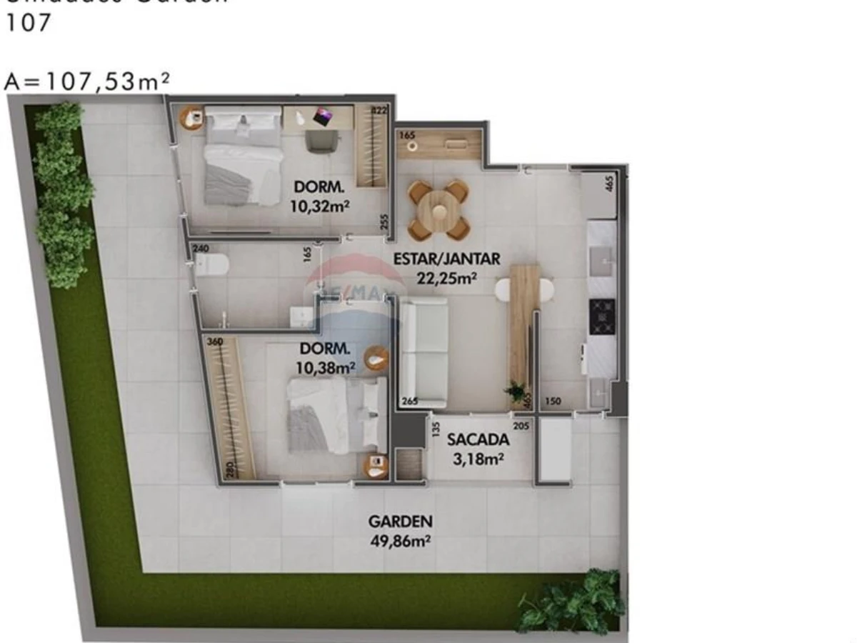 Apartamento Garden à Venda – ADORE | CACUPÉ, Florianópolis, Unidade 107